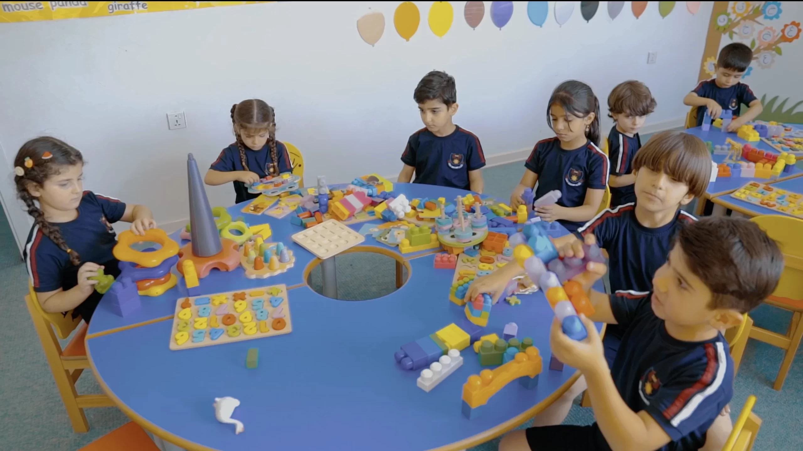 a group of children playing with mental games , Sanny Private Kindergarten Erbil activities