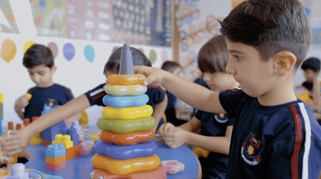 Sanny Kindergarten students playing mind games